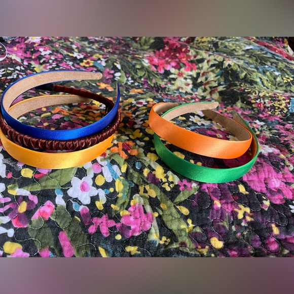 Accessories - Set of 5 Satin & Cloth Nonslip Headbands